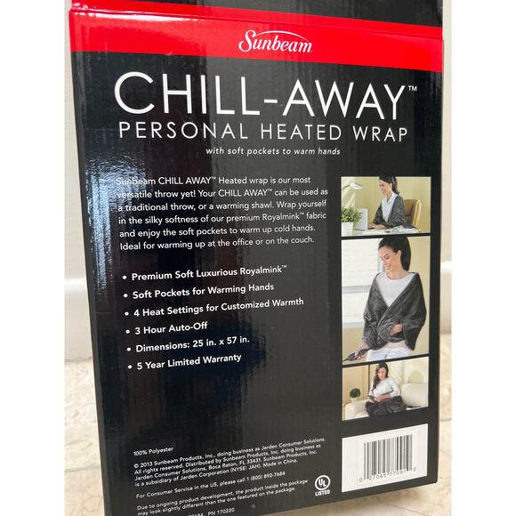 Chill-Away Personal Heated Wrap - BRAND NEW in BOX - Picture 4 of 4